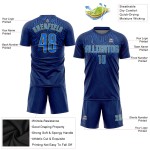 Maillot de football personnalisé bleu marine, royal et doré, sublimé Maillot de football personnalisé bleu marine, royal et doré, sublimé
